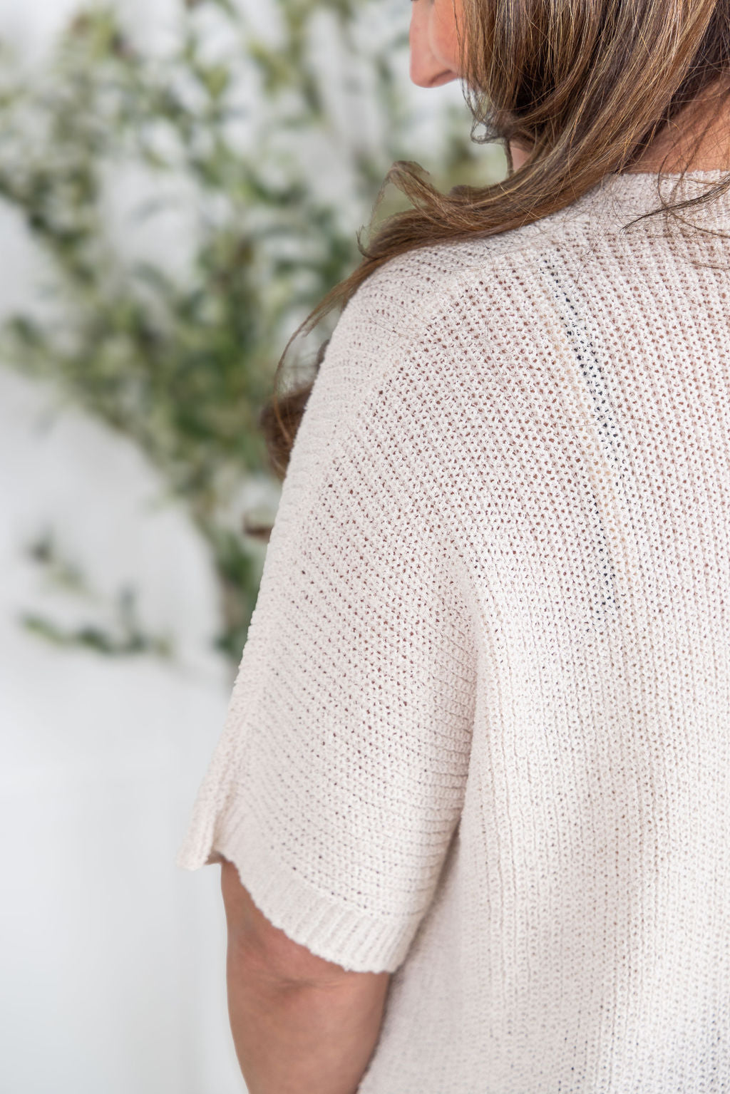 Hallie Open Knit Top - Oat